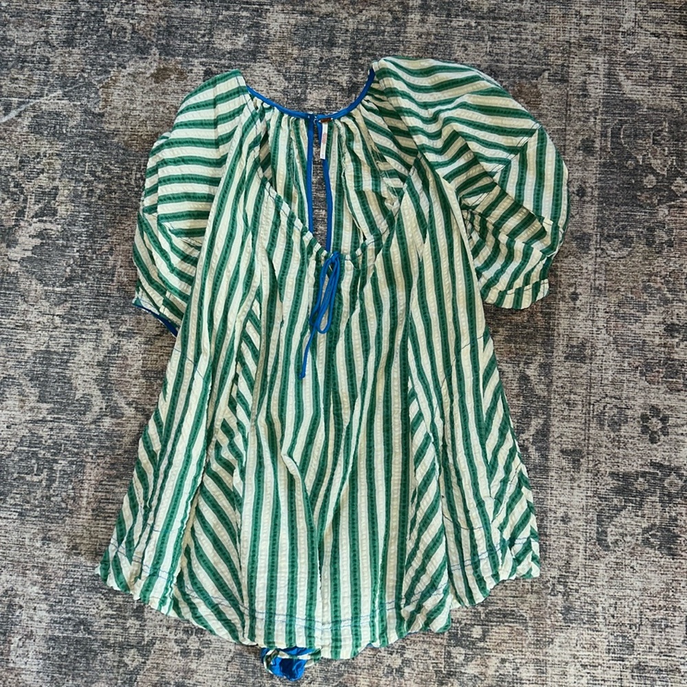 Free people bop around romper 
Green stripe xs
Gently worn a few times